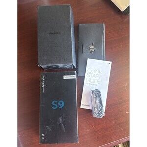 OEM Samsung Galaxy  S9 + plus box  EMPTY with headphones NO PHONE